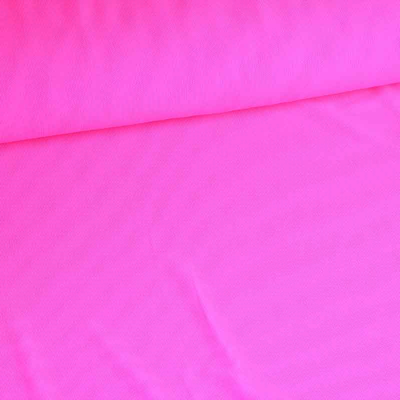 Stretch-Mesh-Stoff fluor rosa