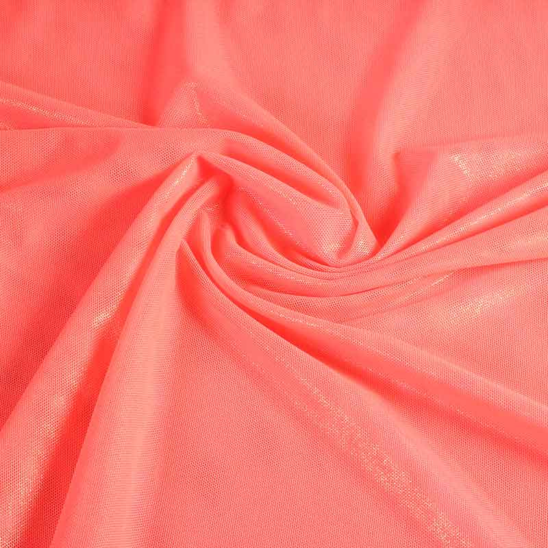 Stretch Mesh Foil Stoff orange