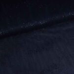 Mesh stof glitter stip donkerblauw