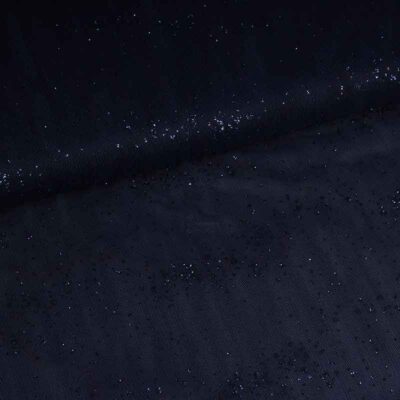 Mesh-Stoff Glitzerpunkt dunkelblau