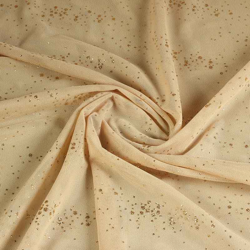 Mesh-Stoff Glitter Punkt Hautfarbe