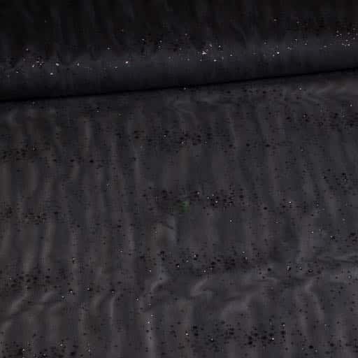 Mesh-Stoff Glitzerpoint schwarz