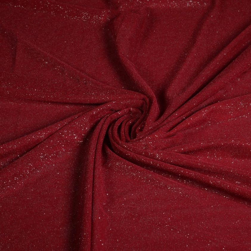 Mesh-Glitterstoff bordeaux