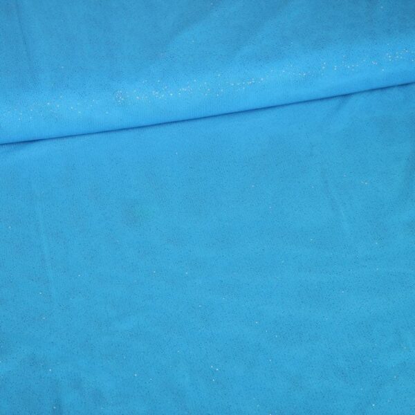 Stretch Mesh Glitter Stoff türkis