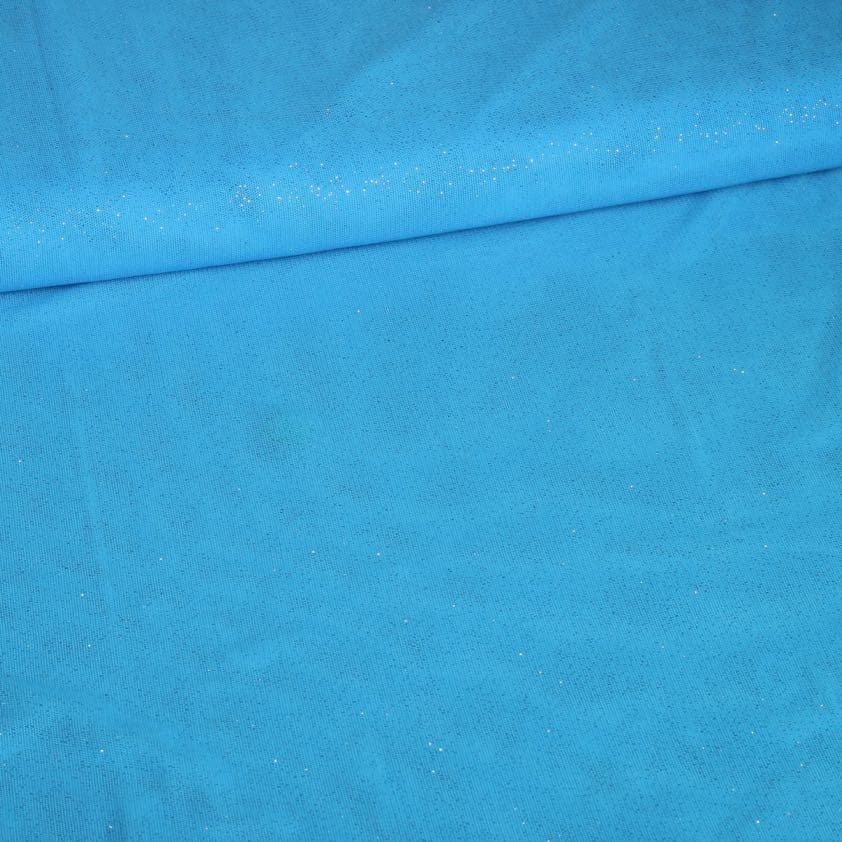 Stretch Mesh Glitter Stoff türkis
