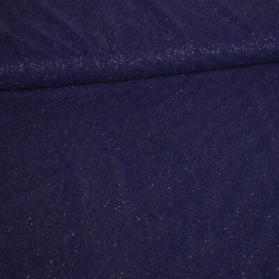 Stretch Mesh Glitter Stoff dunkelblau