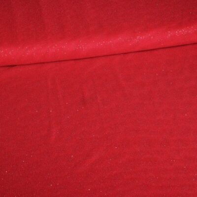 Mesh-Glitterstoff rot