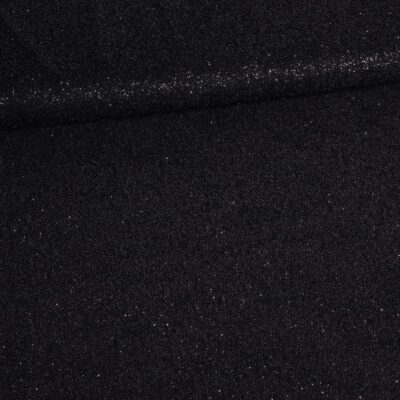Stretch Mesh Glitterstoff schwarz