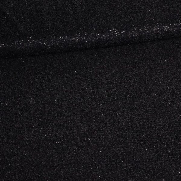 Stretch Mesh Glitterstoff schwarz