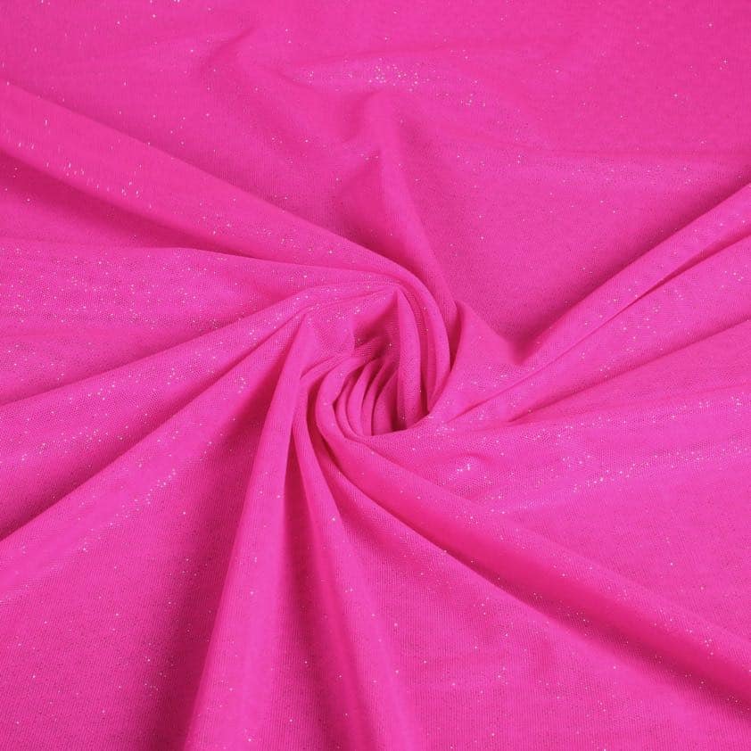 Stretch-Mesh-Glitterstoff fuchsia