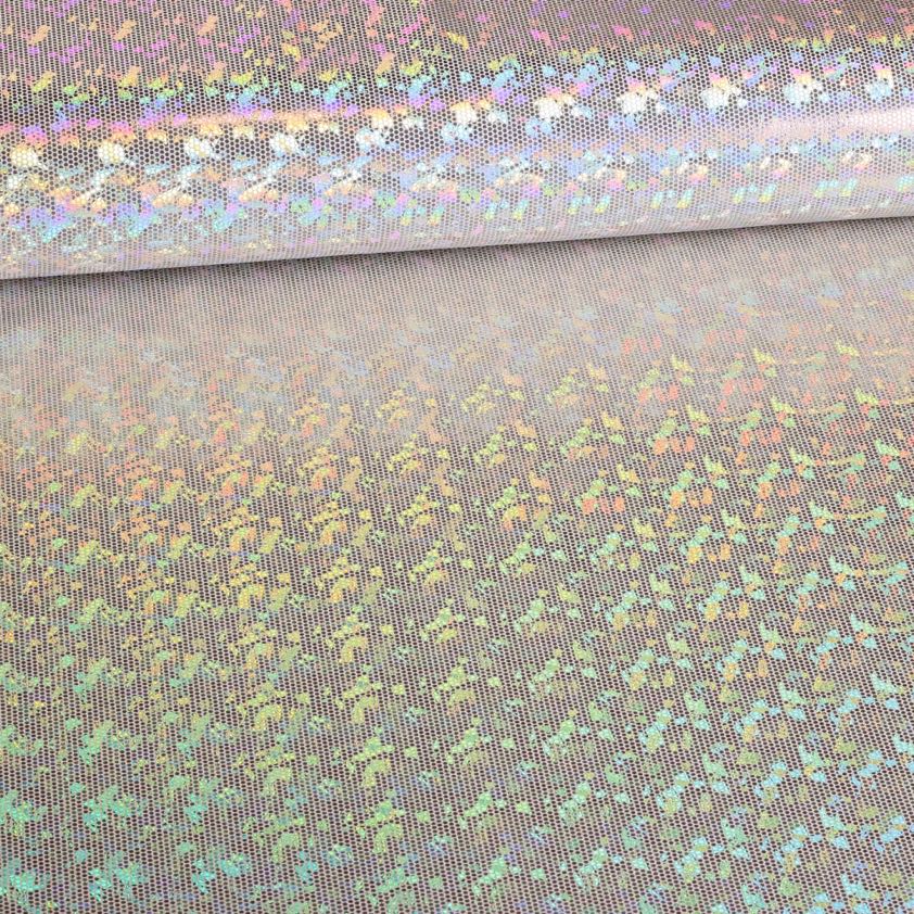 Mystique Deluxe Foil Hologram Stoff ecru