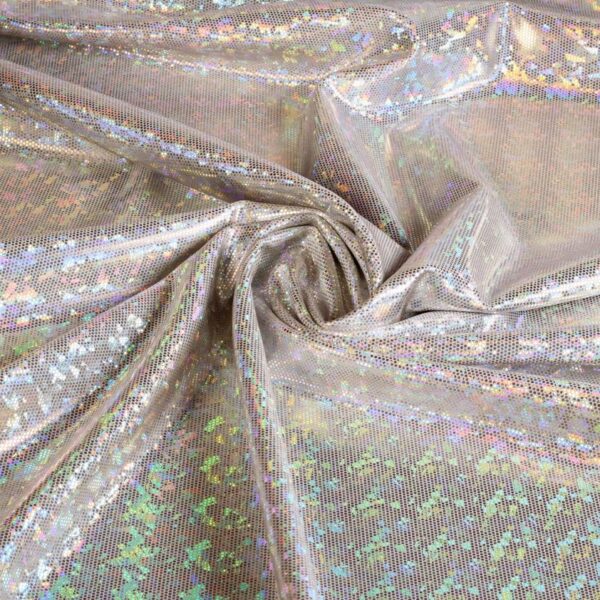 Mystique Deluxe Foil Hologram Stoff ecru