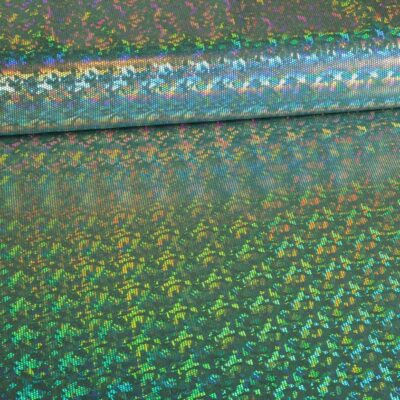 Mystique Deluxe Foil Hologram-Stoff grün