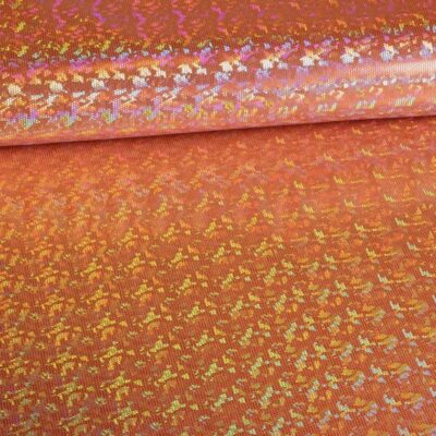 Mystique Deluxe Foil Stoff hologram orange