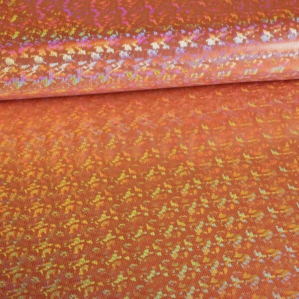 Mystique Deluxe Foil Stoff hologram orange