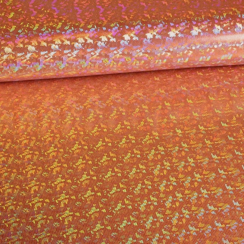 Mystique Deluxe Foil Stoff hologram orange