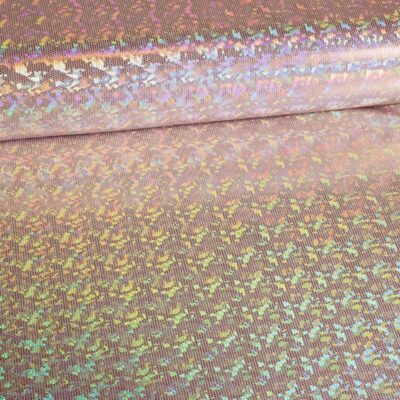 Mystique Deluxe foil hologram Stoff hautfarben