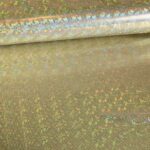 Mystique Deluxe foil stof hologram goud