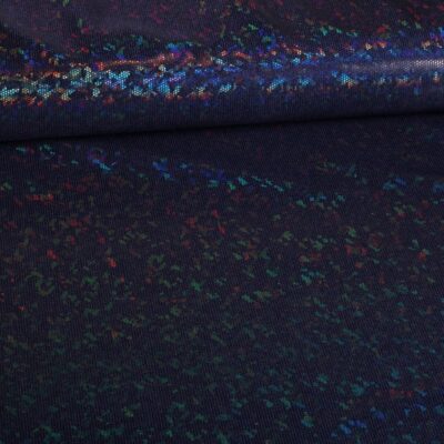 Mystique Deluxe Foil Hologram Stoff dunkelblau