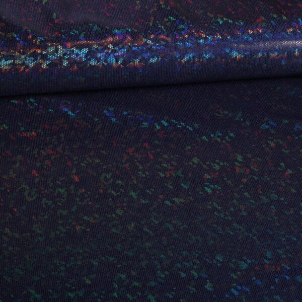 Mystique Deluxe Foil Hologram Stoff dunkelblau