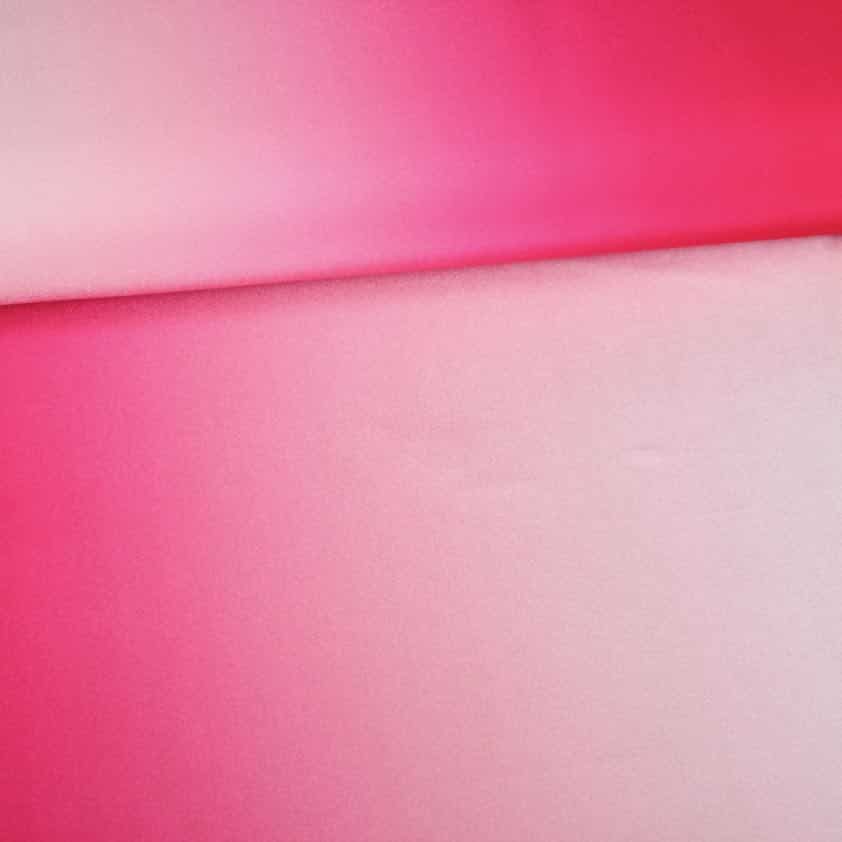 Badepakstoff ombre fuchsia weiß