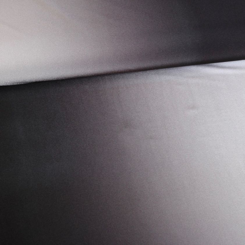 Stretch 4 Way Stoff Ombre grau weiß