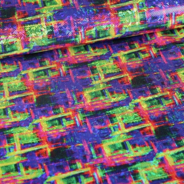 Foil Fantasie Raute Hologram Stoff