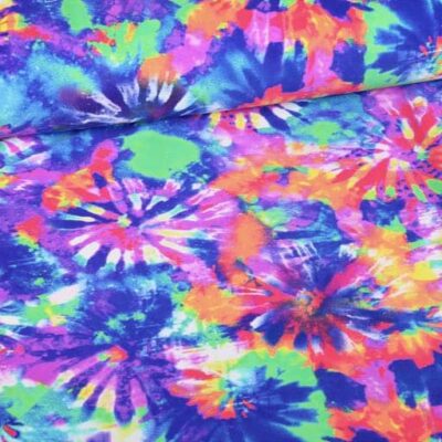 Stretch 4 Way Stoff Tie-Dye Multicolor