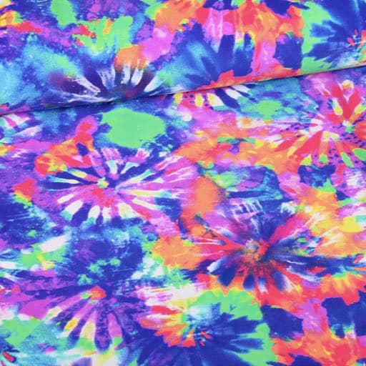 Stretch 4 Way Stoff Tie-Dye Multicolor