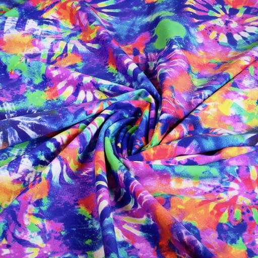 Stretch 4 Way Stoff Tie-Dye Multicolor