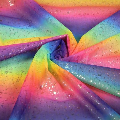 Mesh-Stoff Regenbogen Hologramfolie