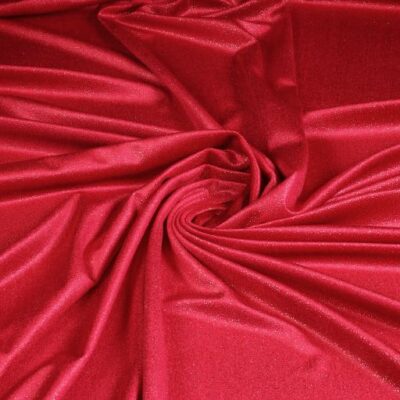 Velvet-Stoff silber glitter rot