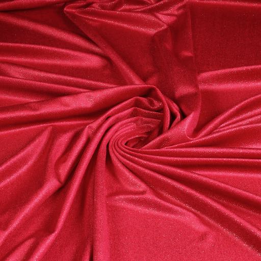 Velvet-Stoff silber glitter rot
