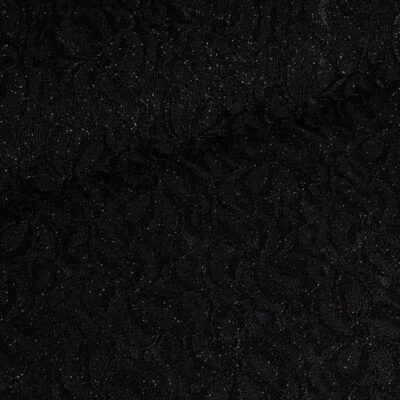 Spitzenstoff stretch glitter schwarz
