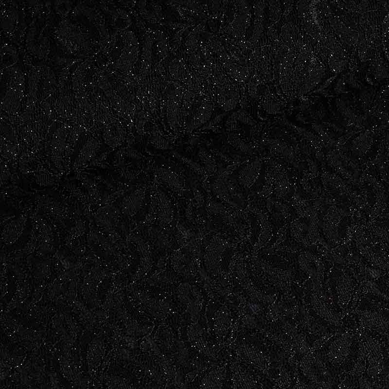Spitzenstoff stretch glitter schwarz