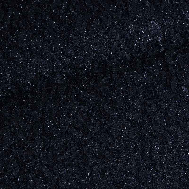 Spitzenstoff stretch glitter dunkelblau