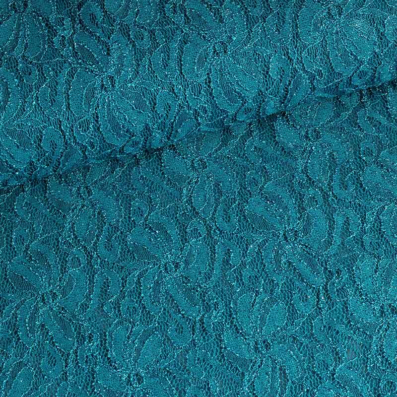 Spitzenstoff stretch glitter grün
