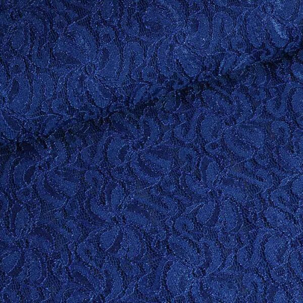 Spitzenstoff stretch glitter kobalt