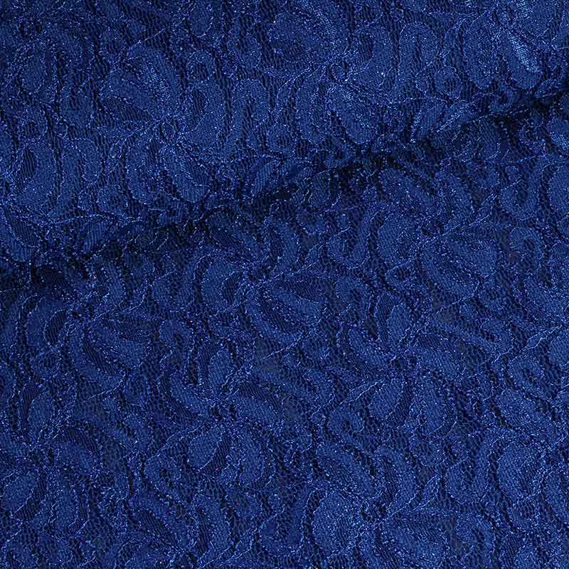 Spitzenstoff stretch glitter kobalt