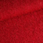 Kant stretch glitter rood