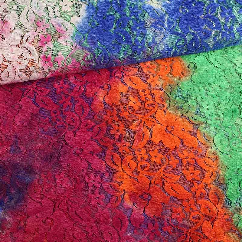 Spitzenstoff Stretch Tye Dye Multicolor