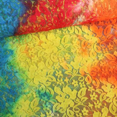 Spitzenstoff Stretch Tye Dye Multicolor