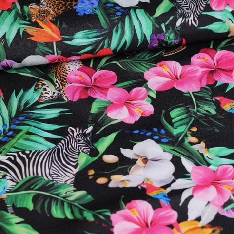 Terlenka-Stoff Leopard Zebra Digital