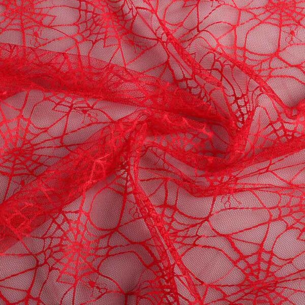 Spinnenweb-Spitze rot
