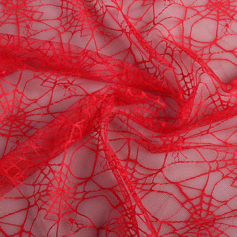 Spinnenweb-Spitze rot