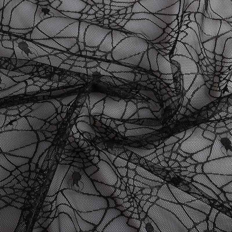 Spinnenweb-Spitze schwarz