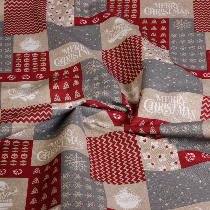 Kerstmix-Stoff multicolor