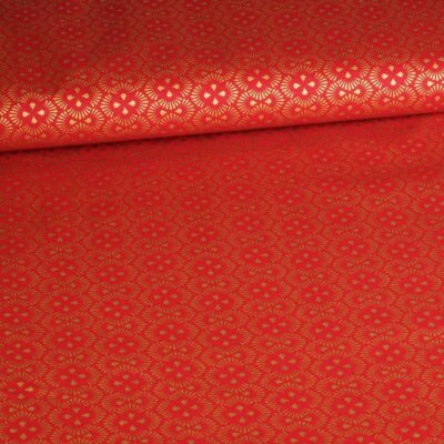 Poplin-Fantasiestoff Weihnacht rot