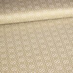 Poplin fantasie stof kerst beige
