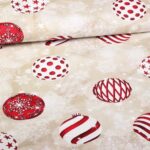 Kerstballen ottoman stof